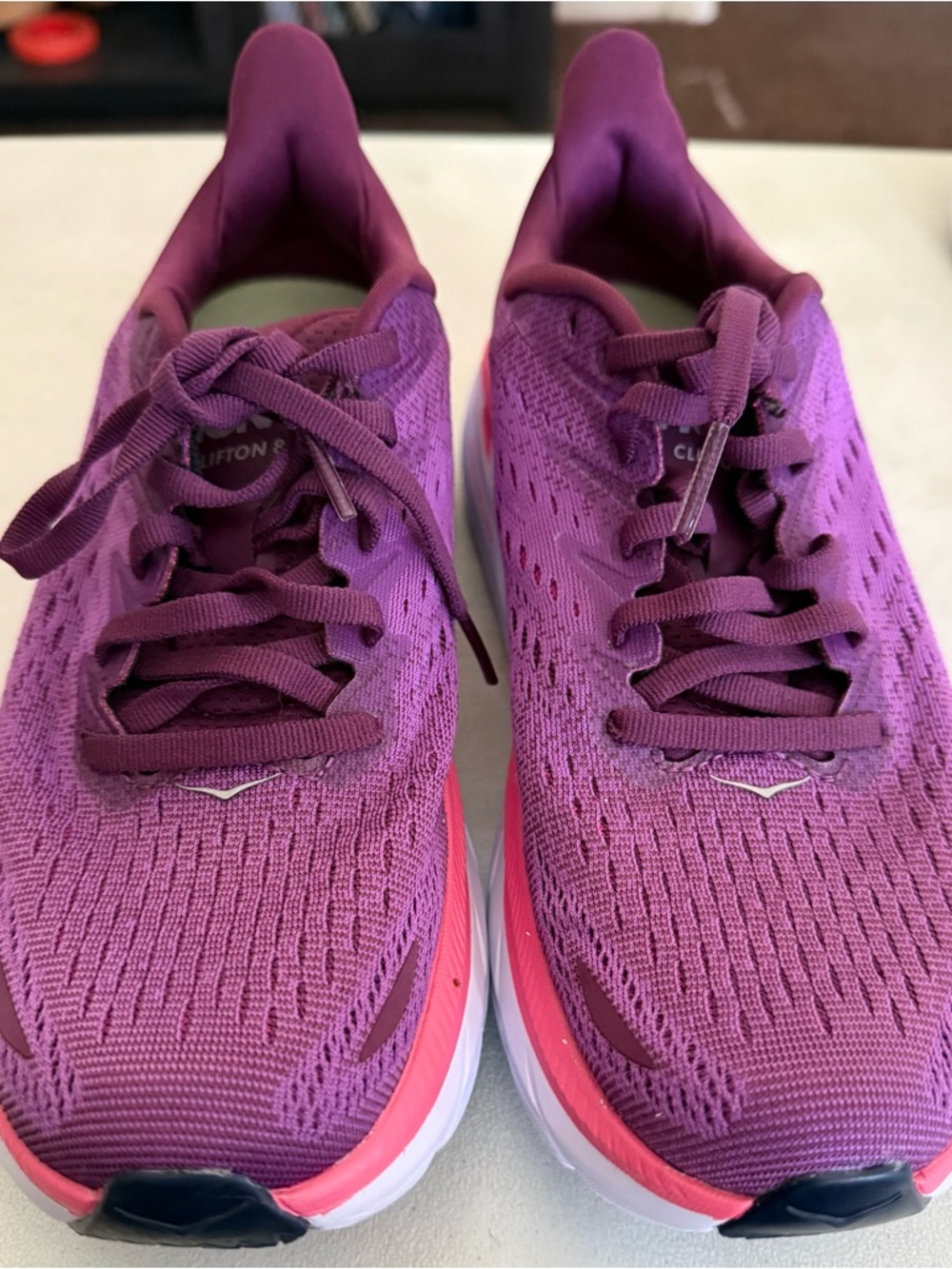 Hoka One One Women's Purple and Pink Running Shoes